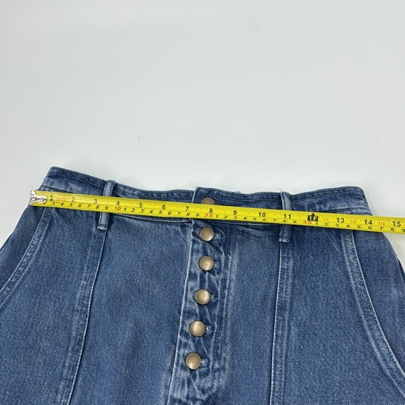 YOUNG FABULOUS & BROKE Women’s High-Waisted Denim Maxi Skirt Size Small NWOT - Picture 10 of 15
